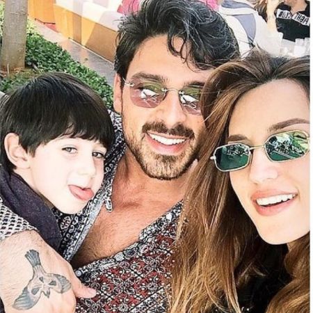 Rouba Saadeh with her eldest son Marcus and former husband Michele 